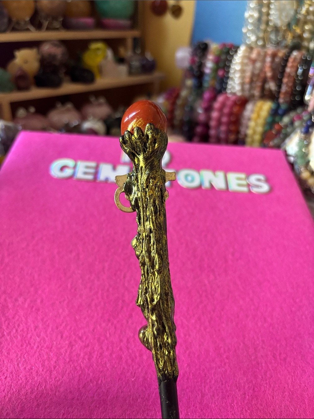 Red Jasper Crystal Magic Wand #1 - Picture 3 of 5